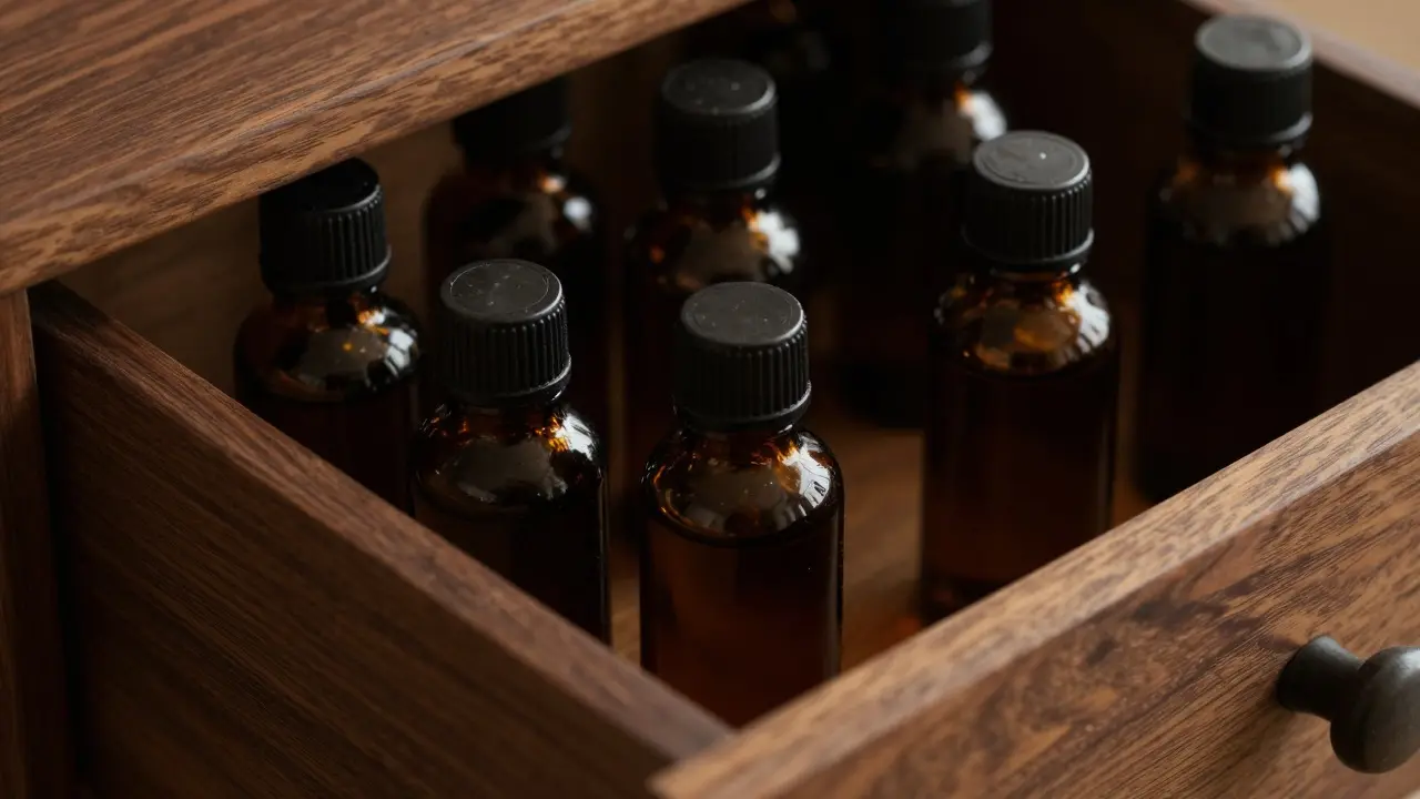Skladování masážních olejů pro tantrické rituály: Hygiena a bezpečnost